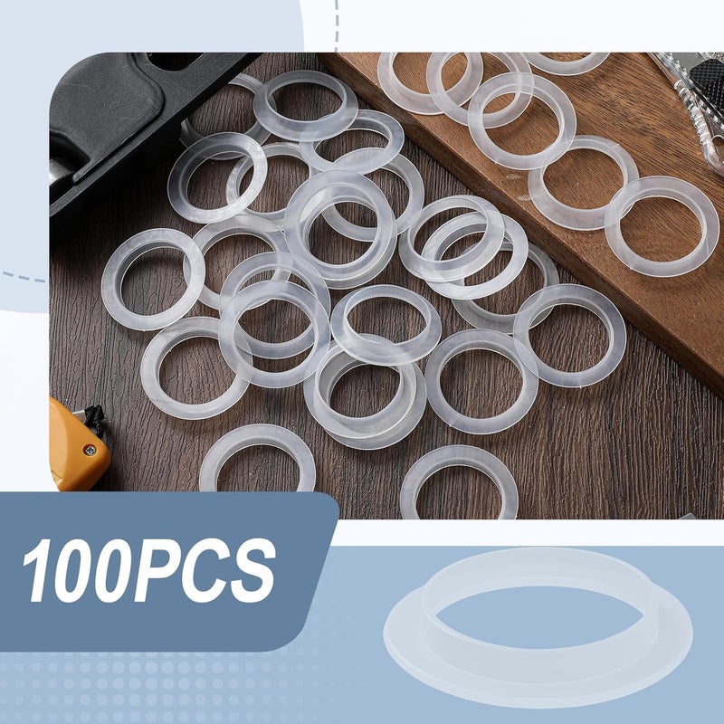 Joyfolk 100 Pack 1-1/2 Inch Tailpiece Washer, 1.5" O Rings Tubular Pipe Seal Washer for Sink Connection Drain Gasket, White Polyethylene - Image 4